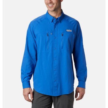 Columbia Muške Košulje - PFG Terminal Tackle Long Sleeve Woven Plave | CKGA-28163
